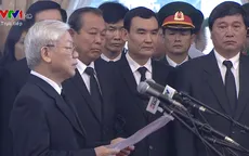 Tổng Bí thư xúc động đọc lời Điếu truy điệu nguyên Thủ tướng Phan Văn Khải