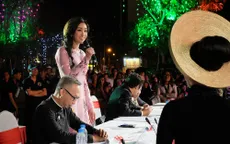 Hoa hậu Đỗ Mỹ Linh nổi bật với áo dài “hoa bướm” trên ghế giám khảo