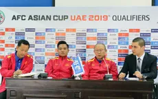 HLV Park Hang-seo và đội trưởng Thanh Trung đặt quyết tâm cao trước trận gặp Jordan