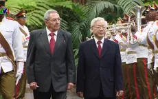 Lễ đón Tổng Bí thư Nguyễn Phú Trọng tại Cuba