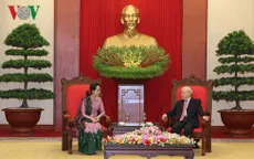 Tổng Bí thư Nguyễn Phú Trọng tiếp Cố vấn nhà nước Myanmar