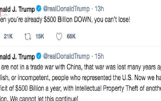 Dòng tweet trấn an của ông Trump về cuộc chiến thương mại