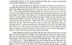 Chủ tịch UBMTTQ Việt Nam gửi thư chúc mừng nhân Đại lễ Phật đản