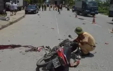 Ô tô tải va chạm với xe máy tại Bắc Ninh, 3 người thương vong