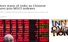 Nhà đầu tư lo ngại khi cổ phiếu Trung Quốc vào MSCI
