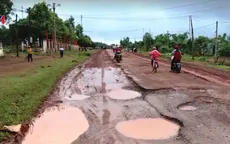 Tỉnh lộ 665 ở Tây Nguyên xuống cấp nghiêm trọng