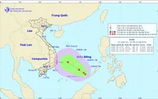 Xuất hiện vùng áp thấp trên Biển Đông