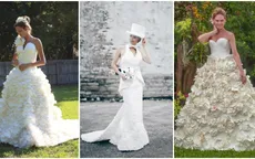 Váy cưới tuyệt đẹp từ... giấy vệ sinh