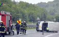 Xe bus chở người di cư gặp nạn ở Croatia