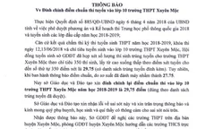Công bố nhầm điểm chuẩn lớp 10 vì... lỗi đánh máy