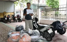 Thu giữ trên 215kg thuốc bom và 1.000 kíp nổ vận chuyển bằng xe bò