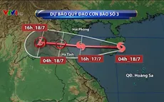 Bão số 3 giật cấp 10, di chuyển nhanh, gây mưa lớn từ Thanh Hóa đến Hà Tĩnh