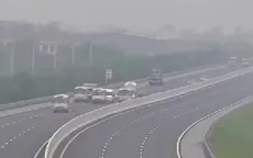 Xử lý nghiêm 3 xe khách dàn hàng ngang trên cao tốc Hà Nội - Hải Phòng