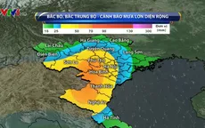 Sau bão số 4, nhiều nơi ở Bắc Bộ và Bắc Trung Bộ mưa lớn
