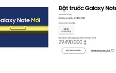 Samsung Việt Nam để lộ giá bán của Galaxy Note9 ngay trên trang chủ