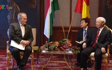 Tổng Bí thư Nguyễn Phú Trọng tiếp Chủ tịch Đảng Công nhân Hungary