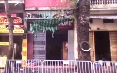 Khu vực bị cháy trên đường Đê La Thành bốc cháy trở lại