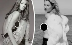 Siêu mẫu Kate Moss gợi nhớ bộ ảnh ngực trần gây tranh cãi