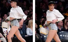 Halsey khoe chân thon trên sân bóng rổ