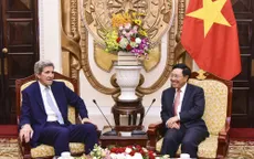 Phó Thủ tướng Phạm Bình Minh tiếp cựu Ngoại trưởng Hoa Kỳ John Kerry