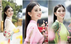 Tiểu Vy duyên dáng trong tà áo dài khoe nét xuân thì tuổi 18