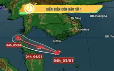 Bão số 1 gây gió mạnh ở các vùng biển phía Nam
