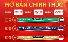 Mở bán vé 3 trận tiếp theo của Đội tuyển Việt Nam