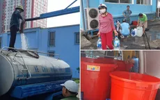 Nhà máy nước Mai Dịch tấp nập người dân, xe bồn đến lấy nước sạch miễn phí