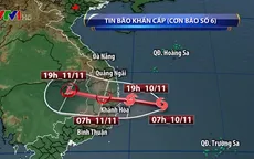 Hoàn lưu mây của bão số 6 gây mưa to ở một số tỉnh
