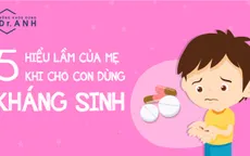 [Infographic] 5 hiểu lầm của mẹ khi cho con dùng kháng sinh