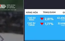 Giá cao su giảm mạnh