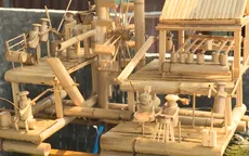 Độc đáo mô hình thủ công mỹ nghệ làm từ trúc tre