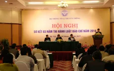 Sơ kết 3 năm thi hành Luật Báo chí năm 2016