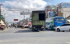 Kẹt xe nghiêm trọng tại phà Châu Giang, An Giang trong ngày Tết