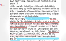 Cảnh giác chiêu quảng cáo chữa được dịch tả lợn châu Phi