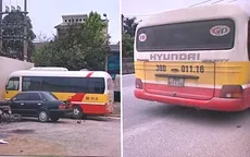 Tạm giữ xe bus "dù" có tài xế và phụ xe đánh dập mũi nữ hành khách