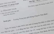 Sở GD&ĐT Thái Bình yêu cầu xác minh vụ thầy giáo nhắn tin 'gạ tình' nữ sinh lớp 10 trường chuyên