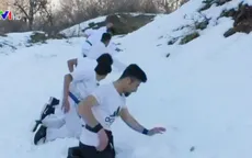 Tập Karate trong băng tuyết