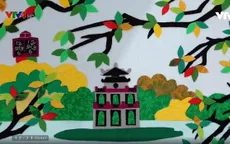 Độc đáo tranh lụa từ vải vụn Vạn Phúc