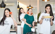 Hoa hậu Tiểu Vy "nhắng nhít" vào bếp cùng mẹ nhân ngày 8/3