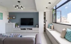 Căn hộ màu xanh dương nhẹ nhàng, ấm áp