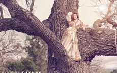 Anne Hathaway mặc thật đẹp và trèo lên cây