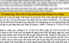 Bé 9 tuổi không được hoàn thuế đồng hồ 6 tỷ đồng