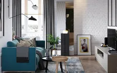 Căn hộ có 3 phòng ngủ rộng rãi nhờ cách sắp xếp nội thất