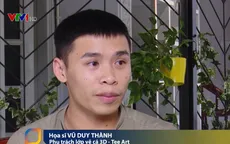 Chàng trai đam mê nghệ thuật vẽ cá 3D