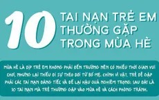 [INFORGRAPHIC] 10 tai nạn trẻ em thường gặp trong mùa hè