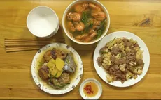 Mâm cơm cuối tuần 160 nghìn đồng
