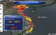 Ngày mai (10/6), nắng nóng gay gắt tiếp tục bao trùm Bắc Bộ, Trung Bộ, có nơi trên 40 độ C