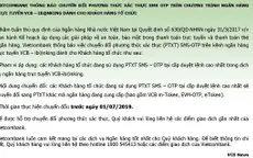 Các ngân hàng đồng loạt chuyển đổi phương thức xác thực OTP