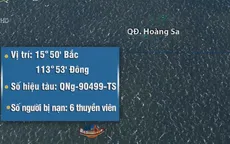 Đã tiếp cận 6 ngư dân trôi dạt ở vùng biển Hoàng Sa